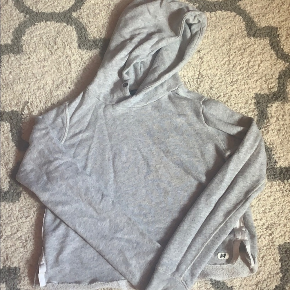 grey cropped hoodie